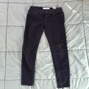Abercrombie & Fitch charcoal Cords skinny low-rise